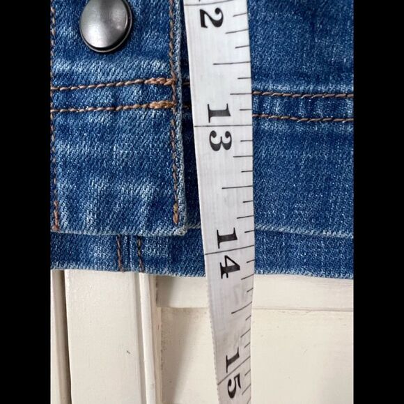 Free People front snap jean skirt - Picture 4 of 7